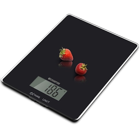 Keittiövaaka lasia 5 kg, musta