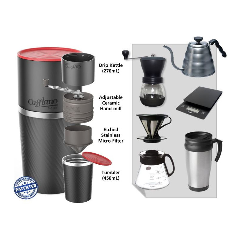 Cafflano Klassic All-In-One kahvinkeitin, musta