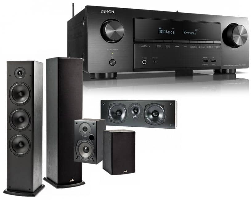 Polk Audio T-series 5.0 + AVR-X1600H kotiteatteri-paketti