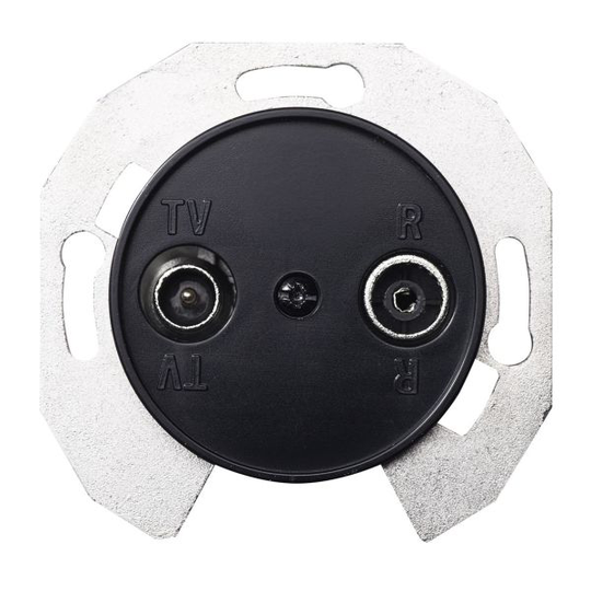 Schneider Electric WDE011741 Antennipistorasia 35 mm:n rasialle 6 dB, musta