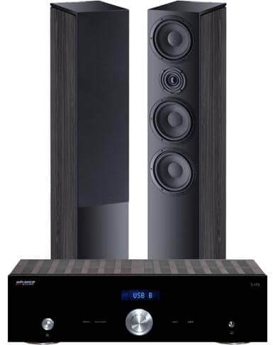 Heco Aurora 700 + Advance Acoustics X-i75 stereopaketti, musta