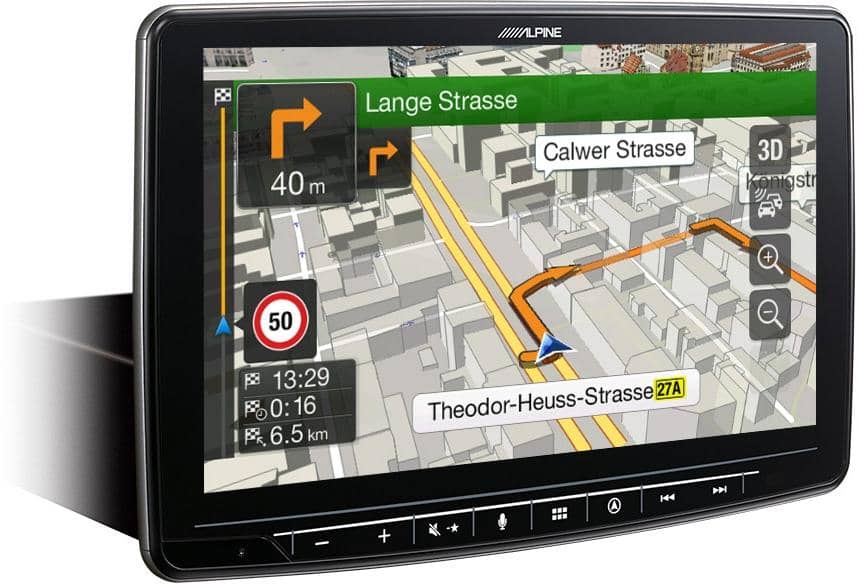 Alpine INE-F904D 9" navisoitin 1DIN rungolla