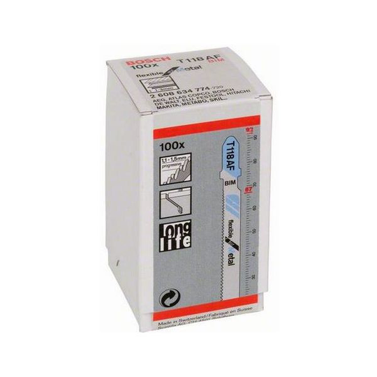 Bosch Flexible for Metal Pistosahanterä 1-3mm:n pellit, 92 mm 100 kpl