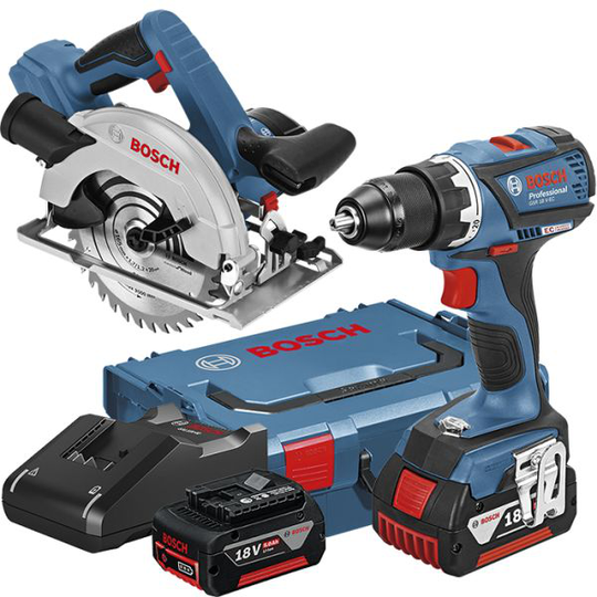 Bosch GSR 18V-EC + GKS 18V-57 Työkalupaketti pyörösahan kanssa GKS 18V-57