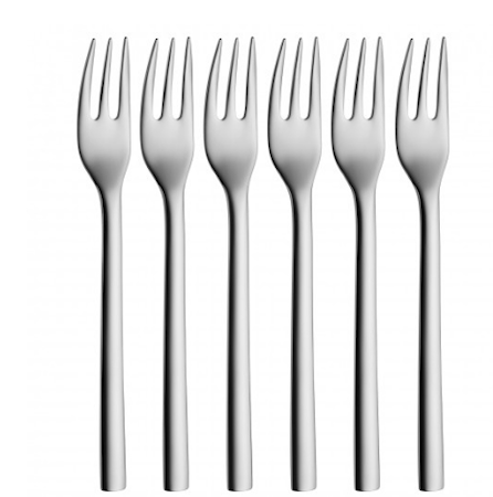 Nuova kakkuhaarukka kiillotettu teräs 16cm 6-pack