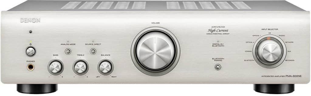 Denon PMA-600NE integroitu stereovahvistin, hopea