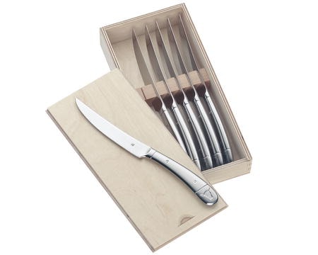 Pihviveitsi iso 6 kpl kiillotettu teräs 23 cm
