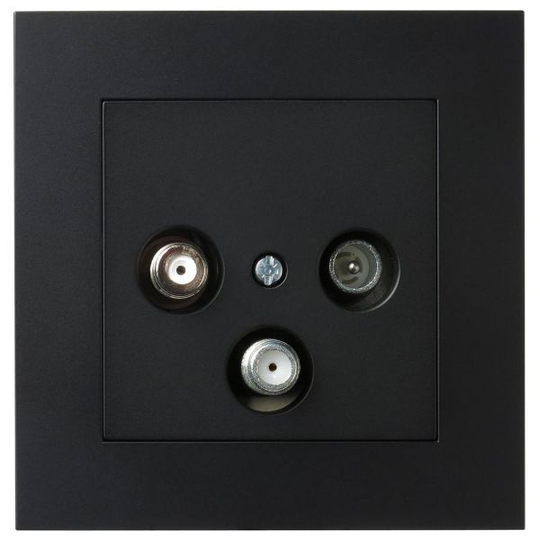 Elko EKO05384 Antennipistorasia 40–2400 MHz, halogeeniton Musta