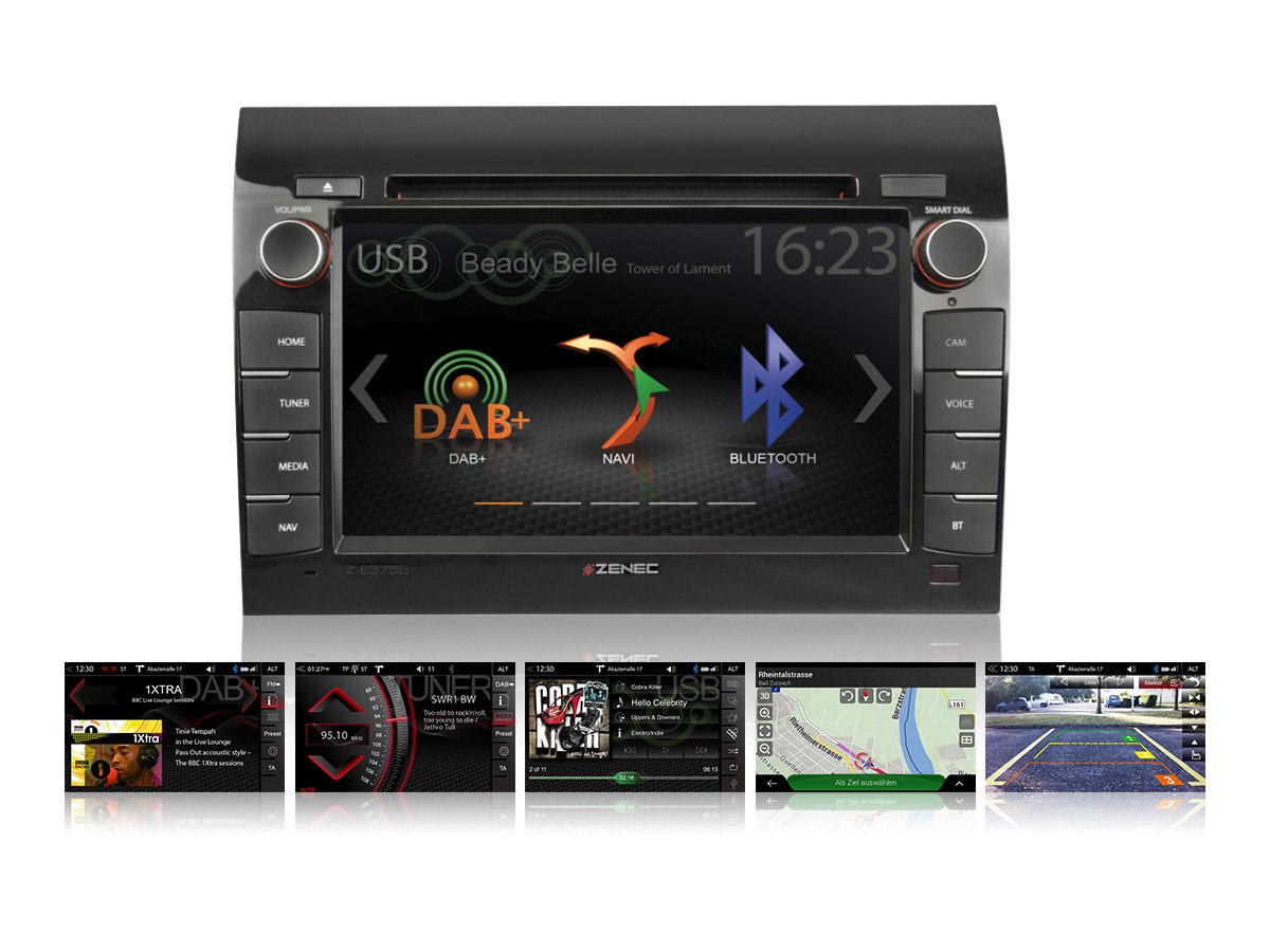 Zenec Z-E3756 multimediasoitin Fiat