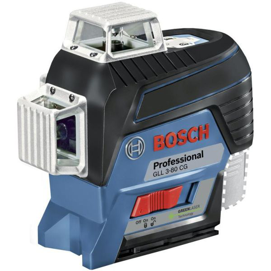 Bosch GLL 3-80 CG Ristilaser vihreä, sis. L-BOXX-laukun, ilman akkuja ja laturia
