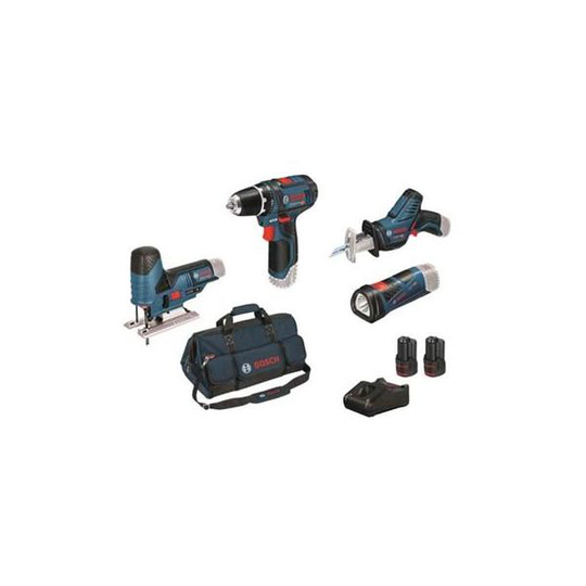Bosch GSR/GSA/GST/GLI Työkalupaketti laukulla, laturilla ja 2 x 2,0 Ah litiumakulla