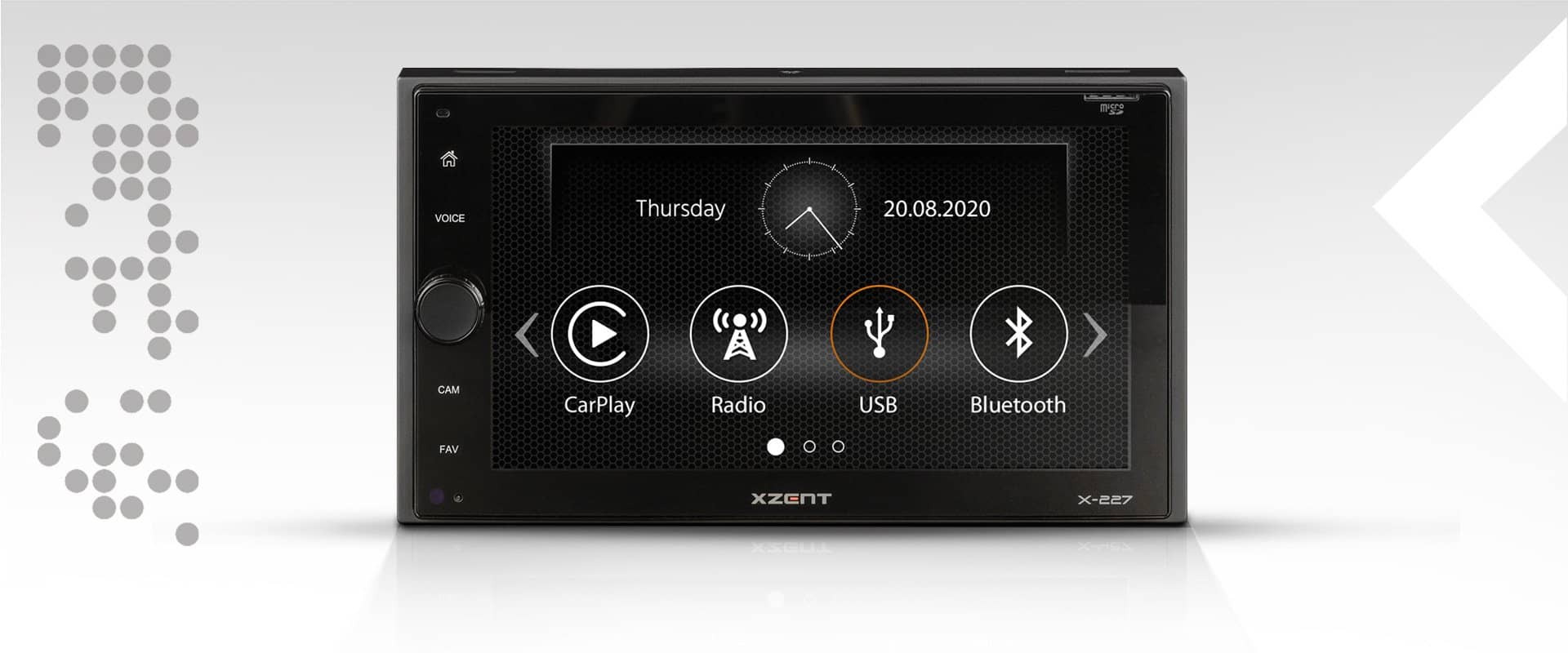 Xzent X-227 2-DIN näyttösoitin