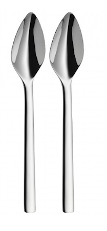 Nuova grapefruktlusikka kiillotettu teräs 16cm 2-pack