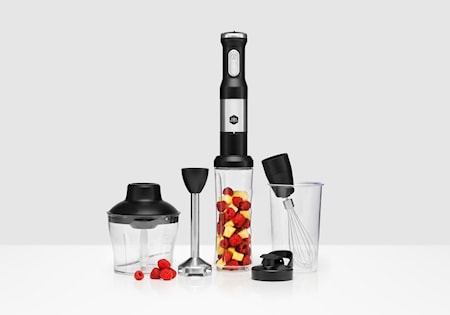 Precision sauvasekoitin smoothie-kannulla ja lisätarvikkeilla