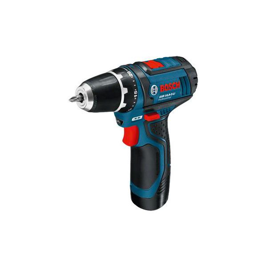 Bosch GSR 12V-15 Porakone-ruuvinväännin sis. 2,0 ja 4,0 Ah:n akun ja laturin