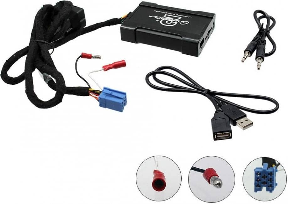 Seat autokohtainen USB AUX 3.5mm adapteri