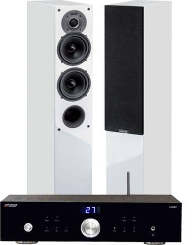 Indiana Line Tesi 542 + Advance Acoustics X-i50BT stereopaketti, valkoinen