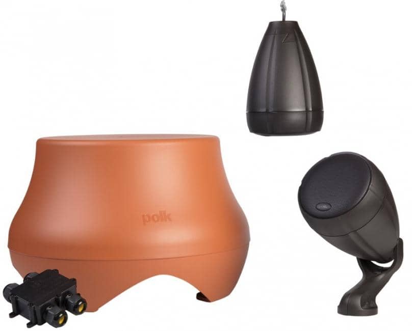 Polk Audio Atrium 2.1 ulkokaiutinsarja, terrakotta/ruskea