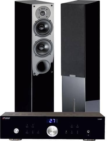 Indiana Line Tesi 542 + Advance Acoustics X-i50BT stereopaketti, musta