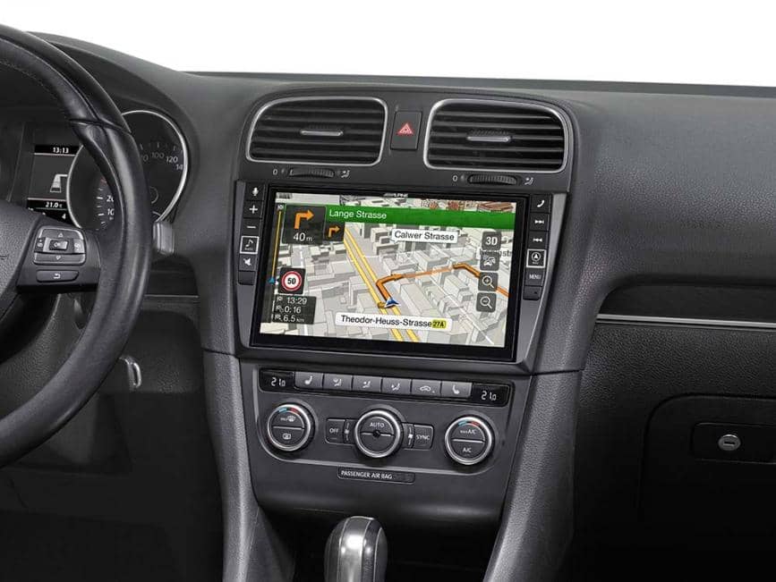 Alpine X902D-G6 2DIN soitin navilla, VW Golf VI