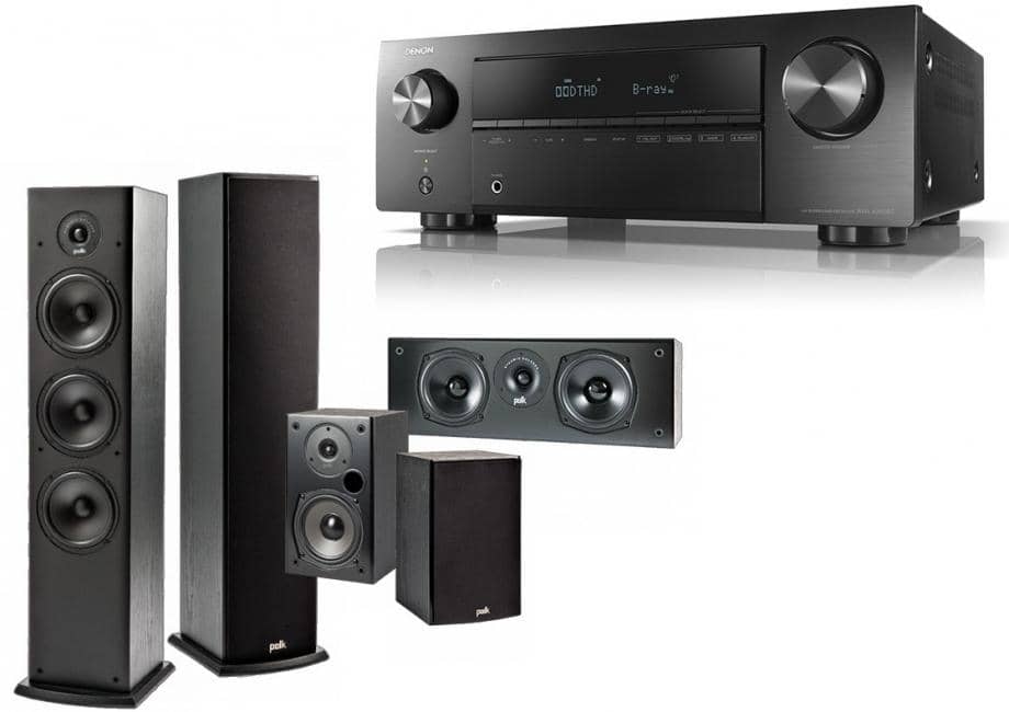 Polk Audio T-series 5.0 + AVR-S650H kotiteatteri-paketti