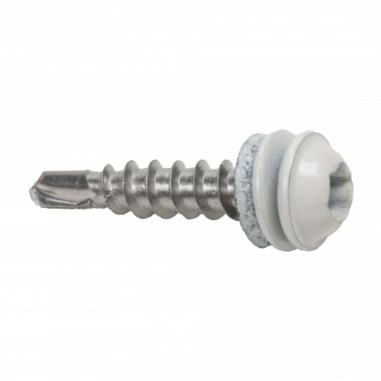 Heco 9620019 Tuulensuojaruuvi 4,8 x 25mm, 100-pakkaus Valkoinen