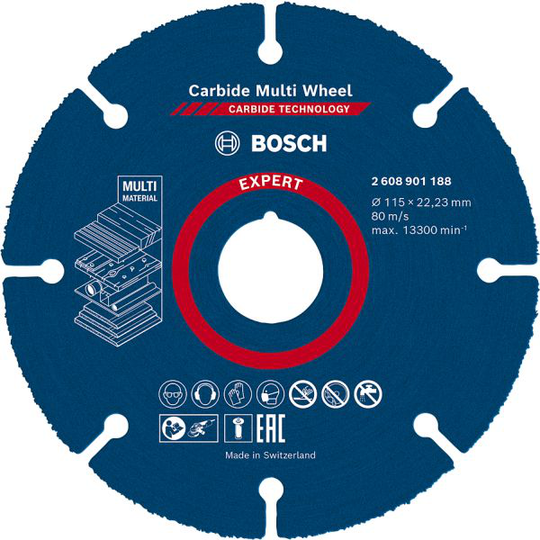Bosch Expert Carbide Multi Wheel Katkaisulaikka 115 mm, 10-pakkaus