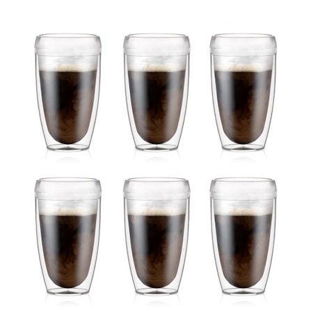 Pavina Outdoor 6 kpl kaksiseinäinen lasi, 0,45 l. BPA-vapaa muovi