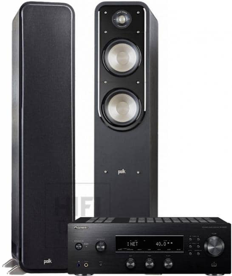 Polk Audio S55 musta + Pioneer SX-N30AE stereopaketti